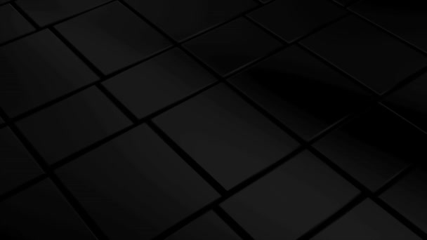 Abstract background with black moving cubic surface. Geometric concept. Scalable adaptive blocks. — Stock Video