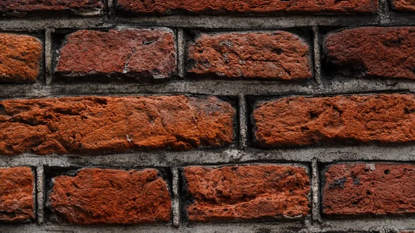 Abstract brick wall background, closeup. Red brick wall texture. — Stock Photo, Image