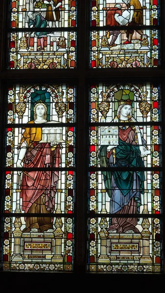 One of the stained glass windows of the Rijkmuseum in Amsterdam. — Stock Photo, Image