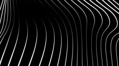 Soyut siyah ve beyaz dikey çizgili optik illüzyon dalgası şekilli grafikler arka planı