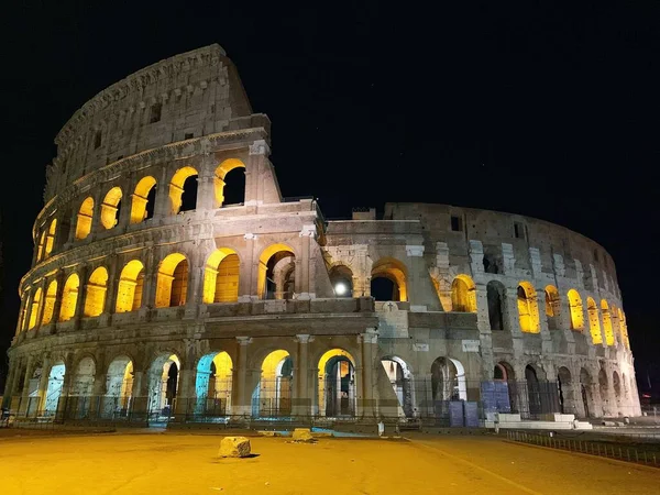 Vue Nuit Colisée Rome Italie Architecture Romaine Monument Historique Rome — Photo