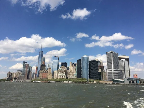 Manhattan Uitzicht Vanaf Staten Island Ferry — Stockfoto