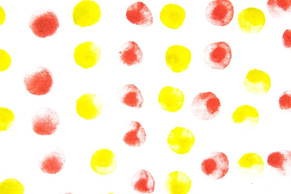 Fundo abstrato com pontos amarelos e vermelhos no fundo branco Imagem De Stock