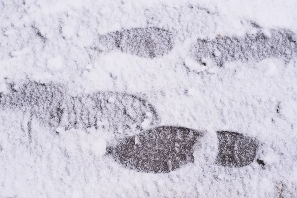 Footprints Snow Winter — Stock Photo, Image