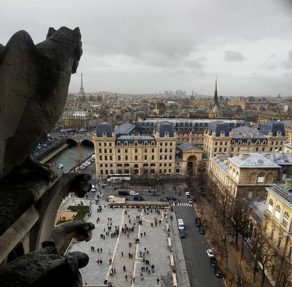 Cattedrale di Notre Damme a Parigi, Natale 2018 prima dell'incendio — Foto Stock