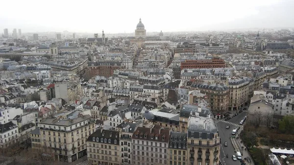 Topo da vista de Notre Damme Roof em Paris, Natal 2018 — Fotografia de Stock