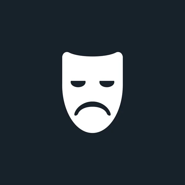 Sad mask icon simple illustration