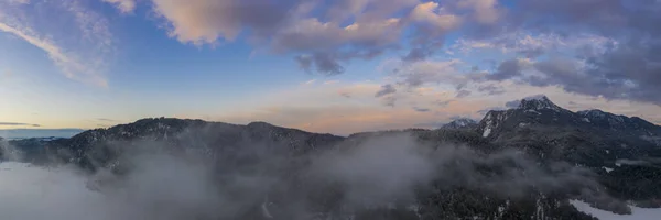 Красочный Закат Неба Панорама Облаками Горами Astria Pinswang — стоковое фото