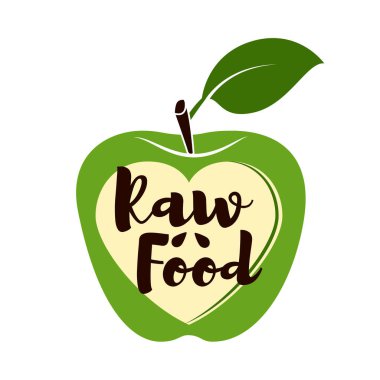 Taze yeşil elma illüstrasyon organik gıda. Taze tatlı yeşil elma vejetaryen organik meyve tarım. Yeşil elma vektör