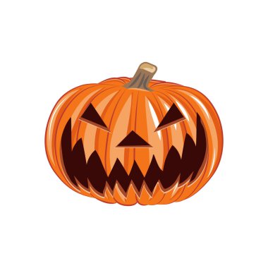 Balkabağı kafa, Cadılar Bayramı temasının vektör çizimi