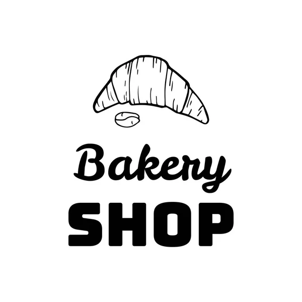 Croissant Doodle, a hand drawn vector doodle illustration of a Croissant. Bakery shop — Stock Vector