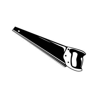 El testere simgesi beyaz arka plan üzerinde. Vektör