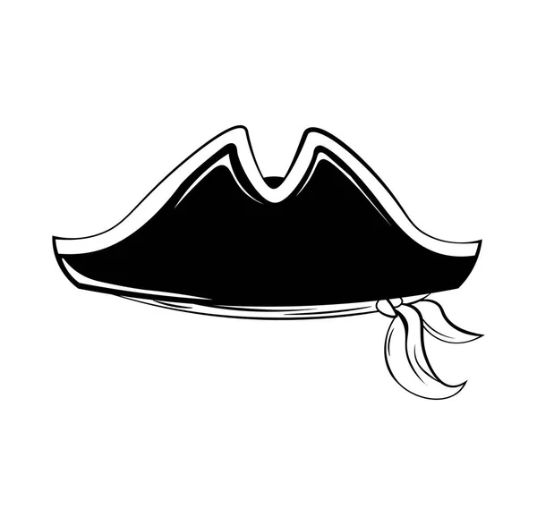 Cappello da pirata. Illustrazione vettoriale isolata su bianco — Vettoriale Stock