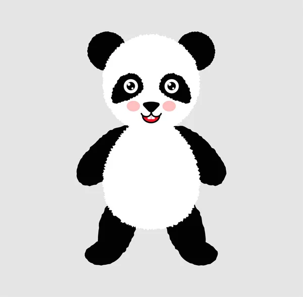 Silhueta de panda em estilo simples e plano