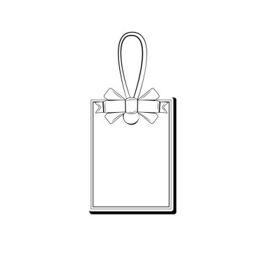 Şirketi şerit yay düğün Invintation şablonu. Vektör çizim üzerinde beyaz izole