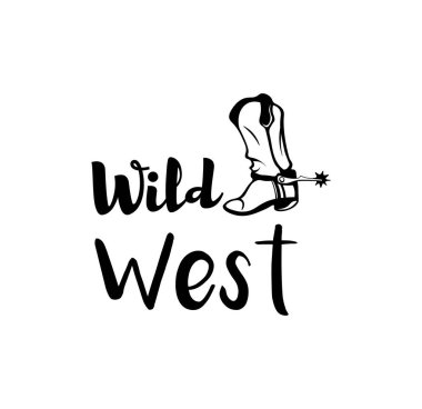 Kovboy çizme. Vahşi Batı tasarım. vektör illüstrasyon izole