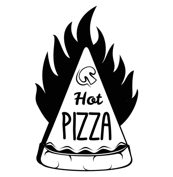 Pizza House. Italská Pizza popisek. Odznak pizzerie. Návrhové prvky vektorové ilustrace. — Stockový vektor
