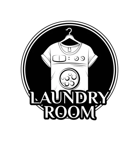 Laundry and dry cleaning service vector emblem Stock Vector Image by