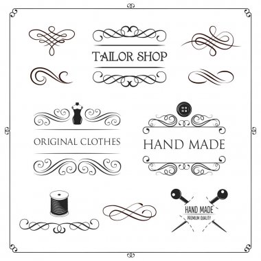 Logolar kümesi giyim mağaza