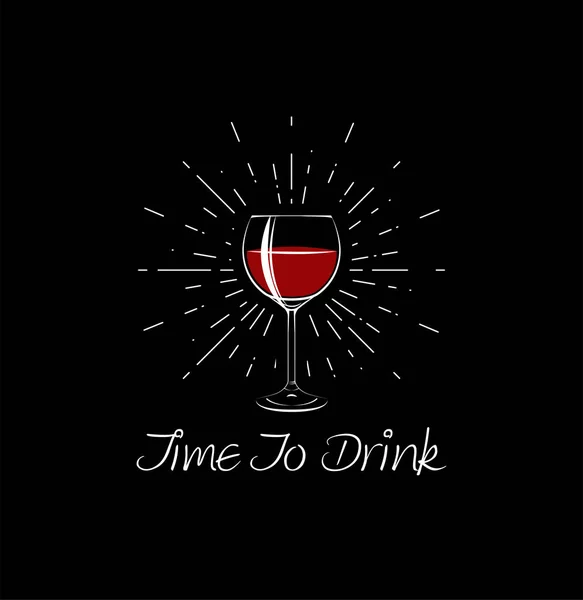 Logo içmek için zaman — Stok Vektör