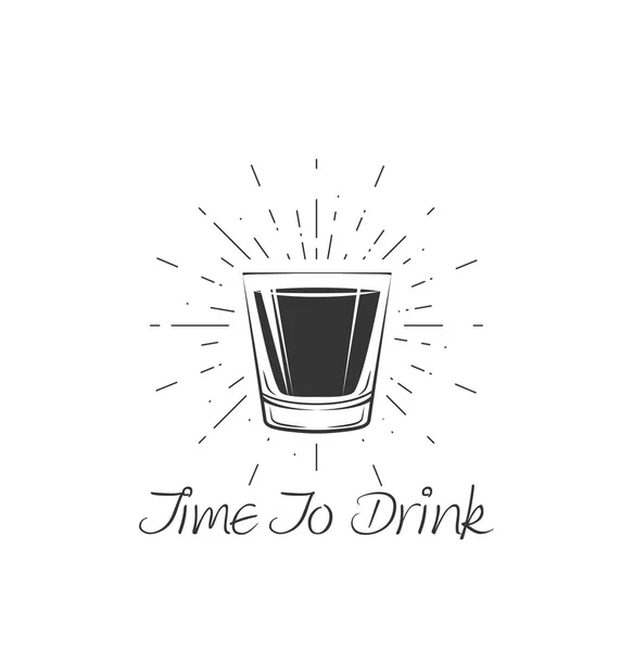 Waktu untuk minum logo - Stok Vektor