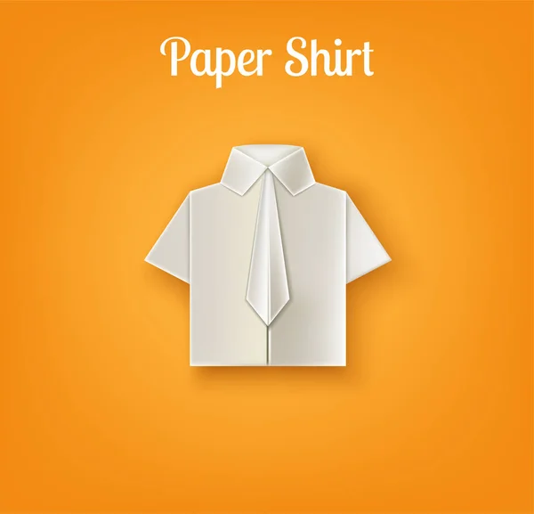 Logo camisa de papel — Archivo Imágenes Vectoriales