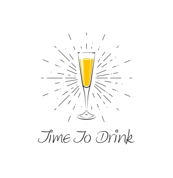 Tiempo para beber logo — Vector de stock