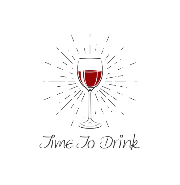 Logo içmek için zaman — Stok Vektör