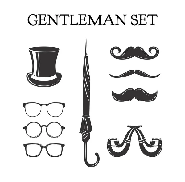 Gentleman set accessoires — Stockvector