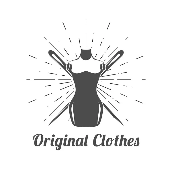 Vintage tailor mannequin — Stock Vector
