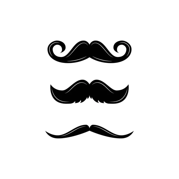 Set of male mustaches — Stock Vector