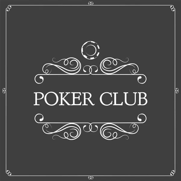 Logotipo do clube de poker — Vetor de Stock