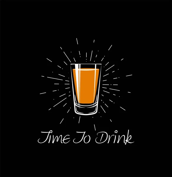 Tiempo para beber logo — Vector de stock