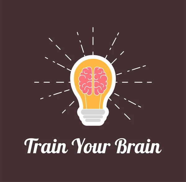 Human brain logo — Stock Vector