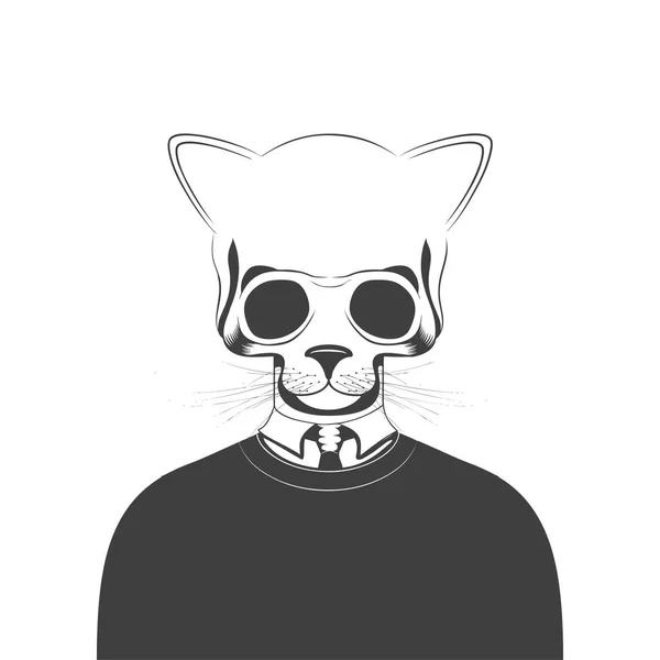 Máscara en forma de gato — Vector de stock