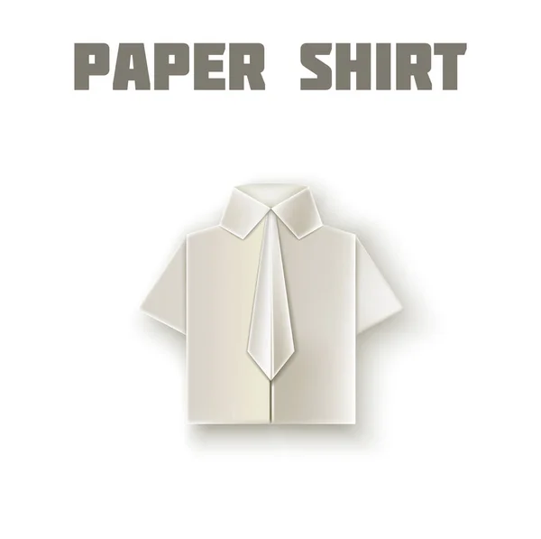 Папір сорочка логотип — стоковий вектор