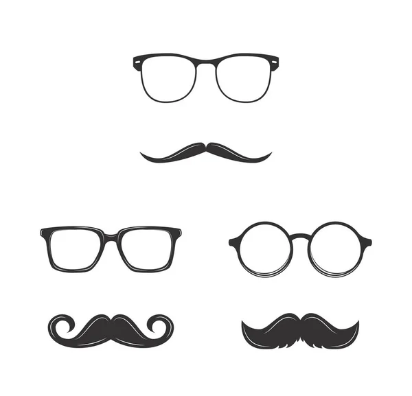 Aantal mannelijke brillen — Stockvector