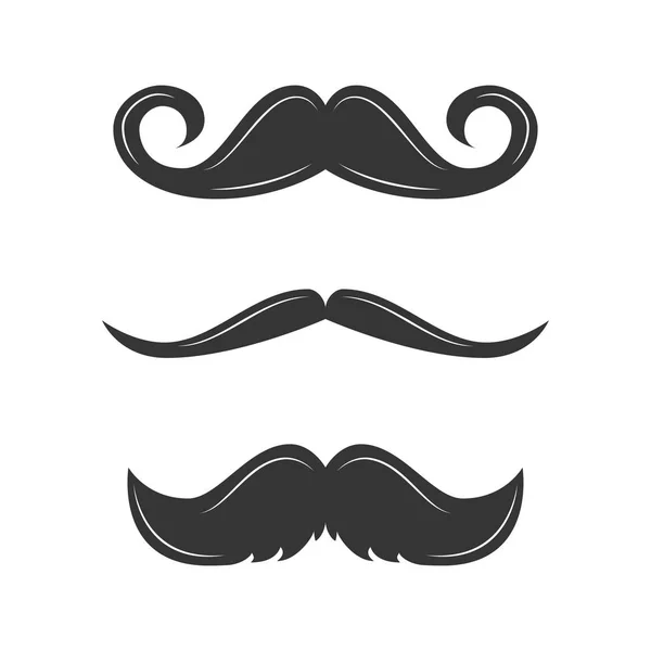 Set of male mustaches — Stock Vector