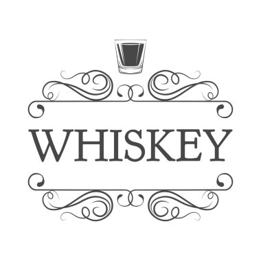 Dekore edilmiş alkol logosu