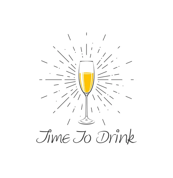 Время пить логотип — стоковый вектор