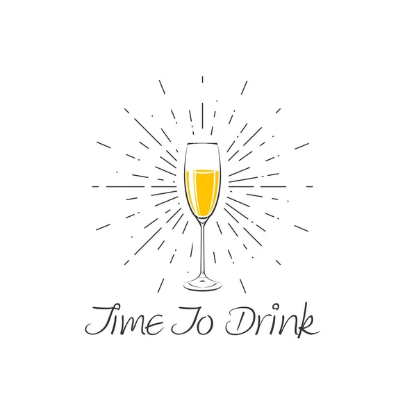 Tiempo para beber logo — Vector de stock