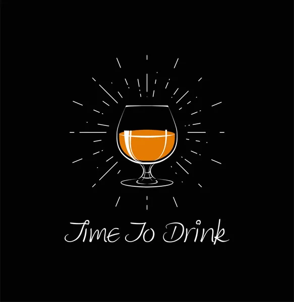 Hora de beber logotipo — Vetor de Stock