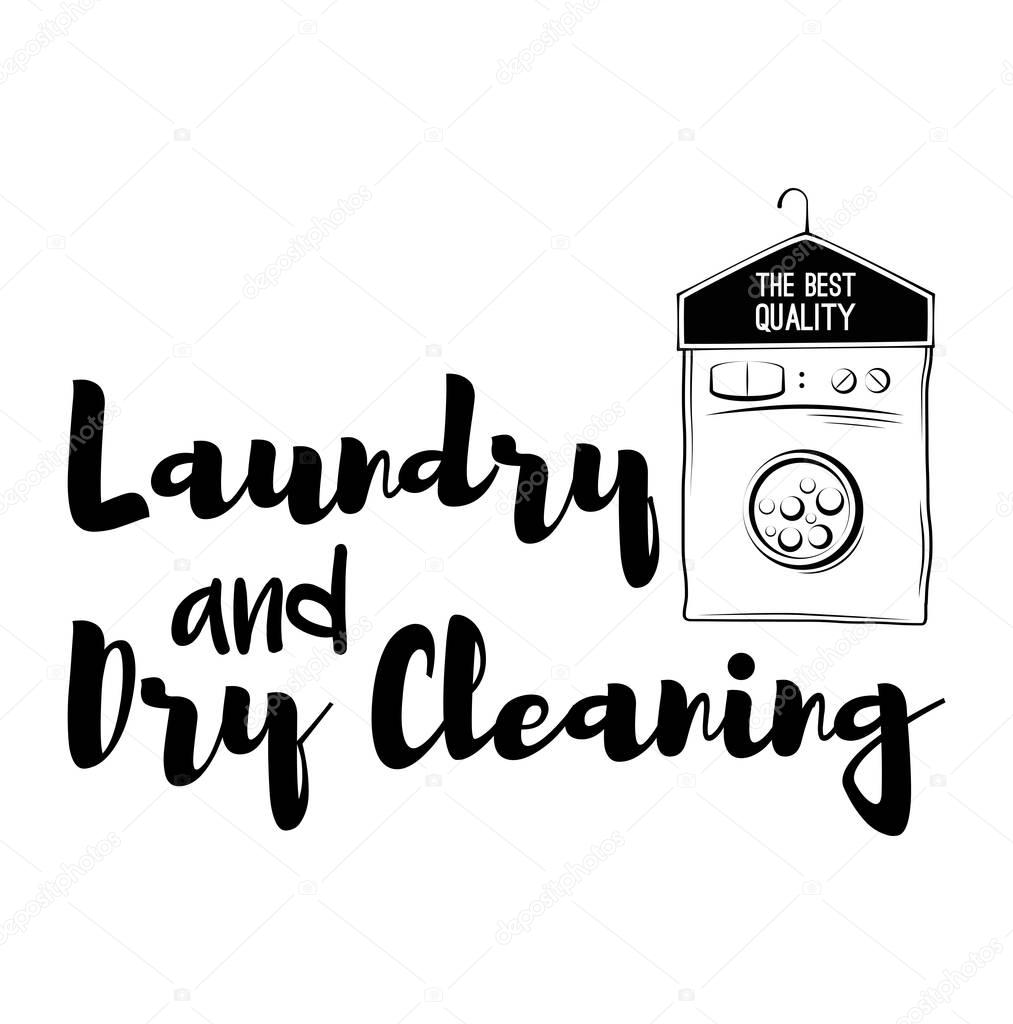 Case For Clothes. Dry Cleaning Label. Laundry Badge. Vector Illustration isolated on white background