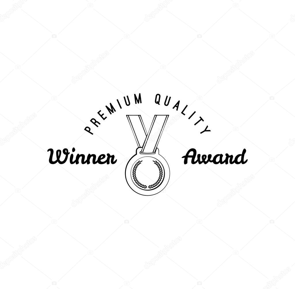 Medal icon. Medal logo. Premium quality medallion vector symbol drawing medal. Vector file.