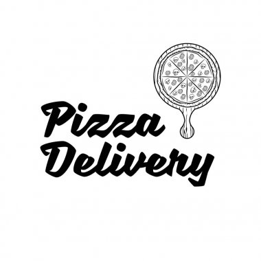 Pizza teslimat vektör şirket logosu