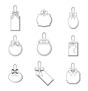 Beyaz bir arka plan üzerinde retro çerçeve kümesi. Vektör çizim