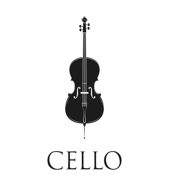 Cello. Isolerad på vit bakgrund. — Stock vektor