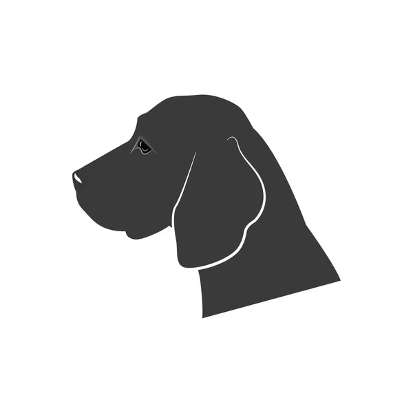 Pies s sylwetka ikona. Ilustracja wektorowa. — Wektor stockowy
