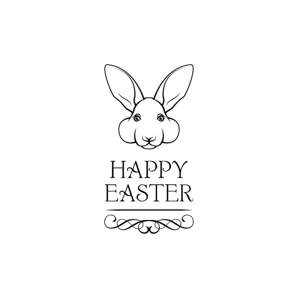 Conejo de Pascua, conejo de Pascua. Felices letras de Pascua. Ilustración vectorial . — Vector de stock