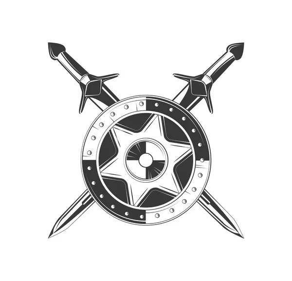 Icono de escudo blanco y negro. Ilustración vectorial . — Archivo Imágenes Vectoriales